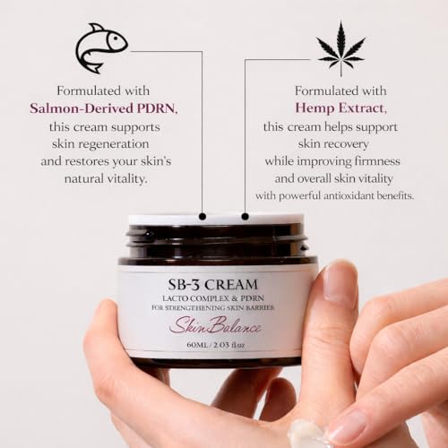 SB-3 SKIN REPAIR Cream(2.03 fl oz) with PDRN, Lactobacillus Ferment, Fermented Hemp Root Extract ? Firming, Brightening, Deep Hydration & Microbiome Boosting for Radiant Skin