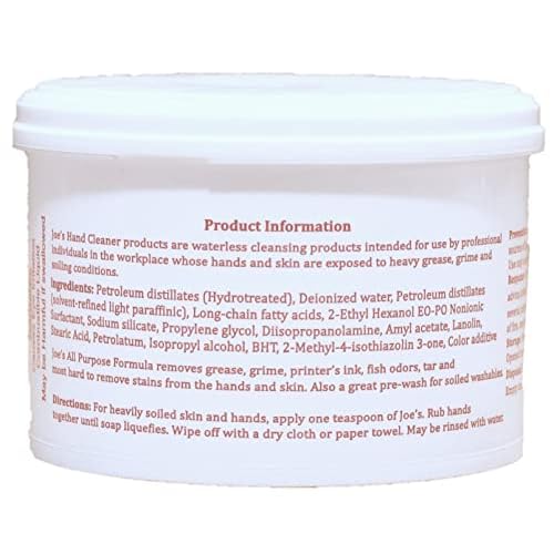 Joe's All Purpose Hand Cleaner 103- Water/Waterless with Lanolin 1 lb.