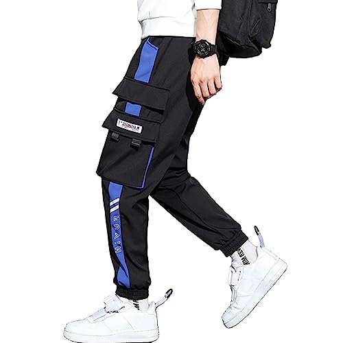 XYXIONGMAO Men's Streetwear Joggers Casual Sports Pants Baggy Casual Techwear Hip Hop Sweatpants Black Cargo Pants for Men