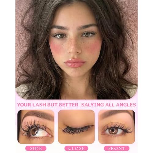 Lash Clusters Natural 8-14mm Short Cluster Eyelash Extensions Wispy Eyelash Clusters Clear Band Lashes Clusters Pesta?as Postizas Naturales C Curl Individual Lashes Extensions Natural Look