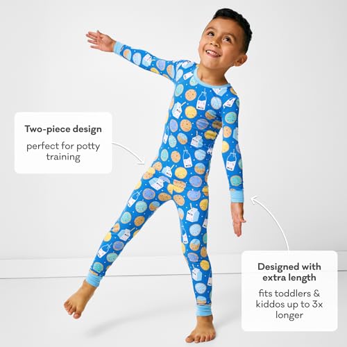 Little Sleepies Two-Piece Pajama Set for Boys & Girls, Soft Viscose from Bamboo Toddler Pajamas for Kids, Family Matching PJs