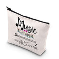 TSOTMO Music Therapist Gift Brightening Lives One Note At A Time Music Therapist Teacher¡¯s Day Zipper Pouch Makeup Bag (Music therapist)