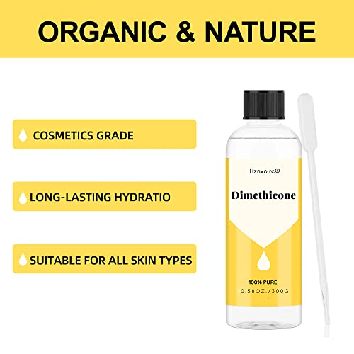 10.58 oz Dimethicone (Polydimethylsiloxane), 100% Pure, Cosmetic Grade, Suitable for Hair, Body, Skin Conditioning Products and More