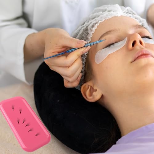 4PCS Silicone Lash Pads Reusable False Eyelash Holder Pallet for Eyelash Extensions Loose Lash Sticky Washable Grafting Gasket Pallet Tools for Women and Lash Extension Supplies Tools