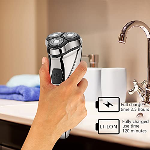 Electric Razor for Men Shaver Mens for Shaving with Pop-up Trimmer Electric Rotary Shavers for Men Wet & Dry Cordless Waterproof USB Rechargeable