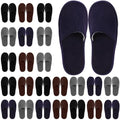 Geyoga 24 Pairs Disposable Slippers for Guests Bulk 2 Size Cotton Soft Spa Hotel House Slippers for Women Men Wedding Party Shoeless Home Indoor Travel