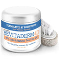 Revitaderm 4D 40% Urea Advanced Foot Cream for Cracked Heels & Dry Skin, Intensive Repair for Rough, Callused Feet, Fast Absorbing, Fragrance Free, Made in USA, 4 oz with Pumice & Brush, 1 Pack
