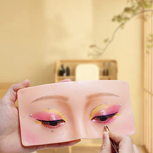 Makeup Practice Face, Bueuo 2 Pcs Makeup Practice Board Makeup Mannequin Face 3D Realistic Pad for Makeup Artist Makeup Beginner Self-taught or Professional Enthusiasts