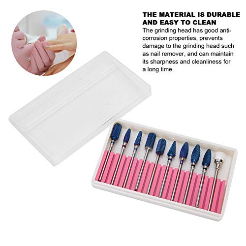 Nail Drill Bits Set,Electrical Professional Nail File Kit,Carbide Nail Drill Bits Set, Cuticle Drill Bit,Nail File Drill Bit for Manicure Pedicure Cuticle Gel Nail Polishing,10Pcs Nail Grinding Head