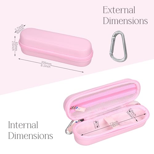 Case for Akunbem bikini trimmer 2 in 1 Electric Razors for Women - Hard Protective Travel Carrying Storage Bag (Case Only) (Pink)
