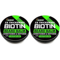 Biotin Beard Balm for Men - 2X Thickening for Beard and Mustache - Organic Mustache Wax with Castor Oil & Meadowfoam ? Hydrating Facial Hair Growth Balm & Leave-In Conditioner (Pack of 2)
