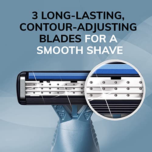 BIC Flex 3 Men¡¯s Disposable Razors With 3 Blades, For a Smooth and Comfortable Shave, 4 Piece Razor Kit for Men