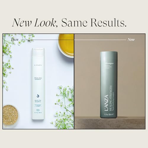 L'ANZA Healing Strength Shampoo For Dry, Damaged Hair, Daily Shampoo that Strengthens, Repairs Damage, Moisturizing, Boosts Shine, Gentle Cleanse, Color Safe Anti-Humidity, Sulfate Free