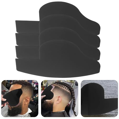 Beaupretty 4pcs Hairline Optimizer Hairline Enhancing Card Beard Guide Shaping Template Tools Mustache Lineup Stencil Hair Cutting Beard Shaper for Men