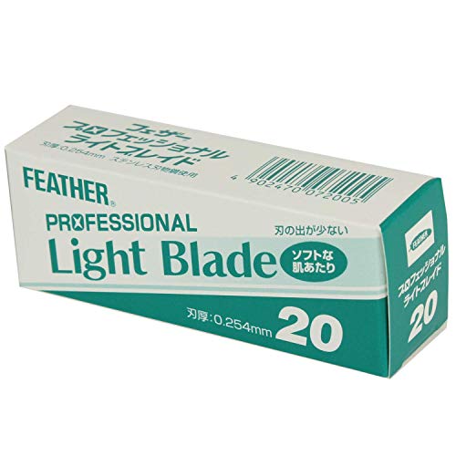 Feather Artist Club ProLight Razor Blades - (3 Pack of 20) - Single Straight Edge Razor Blade Refills for Shaving - For Men, Women, & Barbers