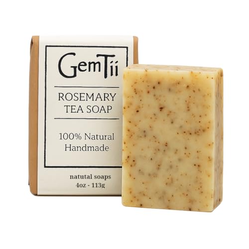 Rosemary & Tea Soap Bar | Premium Cold Processed | Handcrafted | Natural Ingredients | Made in USA | Gentle Nourishing Face & Body Bar