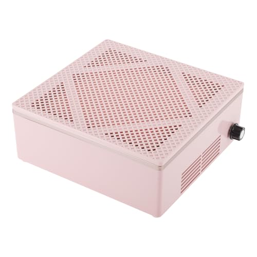 VOCOSTE Nail Dust Collector, 60W Nail Vacuum Dust Collector, Low Noise Nail Fan Dust Collector, Dust Collector Nail Tech, for Manicure Acrylic Gel Nails Polishing, Pink