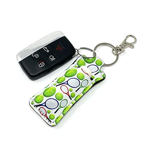 allydrew 10 Pack Chapstick Holder Keychain with 10 Pieces Metal Clasps