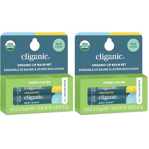 Cliganic Organic Lip Balm 4 pack - Fresh Faves
