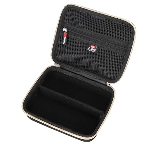 FBLFOBELI EVA Hard Storage Case for Ufree/for Brightup FK-8788T/ for Wahl 9916-817V Electric Razor Foil Shavers for Men, Hair Beard Trimmer Grooming Shaving Kit Storage Holder (Black+Gold Zipper)