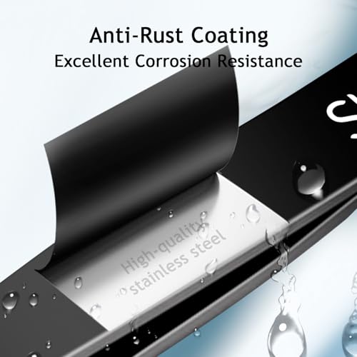 Shiling Professional Eyebrow Tweezers, Black, Stainless Steel, 1mm Ultra-Thin Tip, Anti-Rust Coating, Precision Slanted Design for Facial Hair Removal