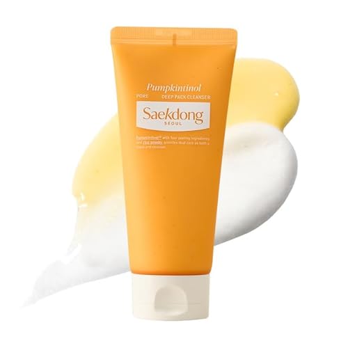 Pumpkintinol Pore Deep Gum Cleanser | Face Cleanser & Mask in One | Gentle Exfoliation with Rice Bran Powder | Deep Cleansing, Pore Care, & Radiance Boosting (120ml / 4.05 fl. oz.)