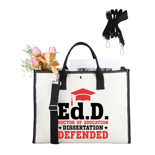 CMNIM EdD Gift Doctor Of Education Dissertation Defended Makeup Bag for Doctorate Graduation Gift for Her