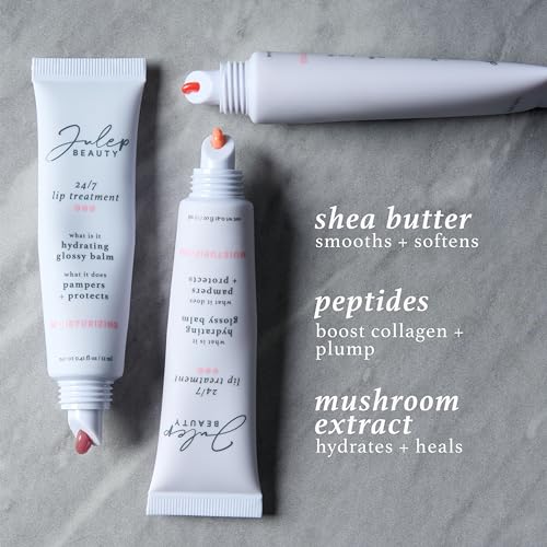Julep 24/7 Lip Treatment Hydrating Glossy Balm Lip Mask Trio ? Barely There, Gotta Glow, Pink and Polished ? For Moisturized, Hydrated Lips ? Vegan & Cruelty-Free