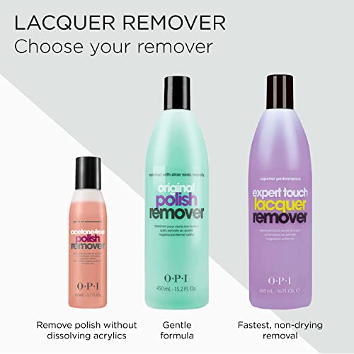 OPI Original Nail Polish Remover, Mild Acetone Nail Polish Remover, Gentle & Non-Drying Formula