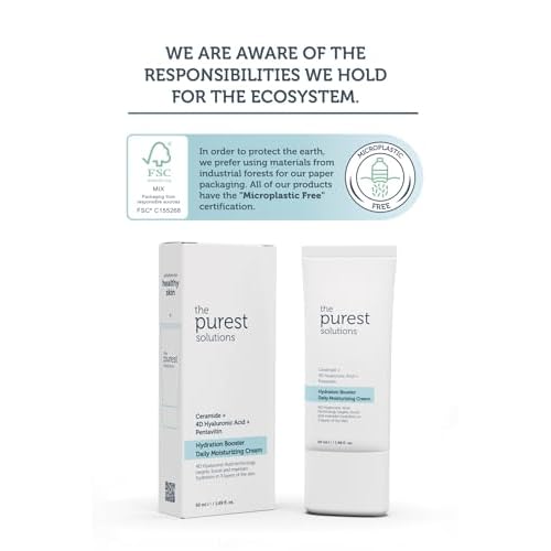 The Purest Solutions Hydration Booster Daily Moisturizing Cream - Ceramide + 4D Hyaluronic Acid + Pentavitin - 24-Hour Effective Intensive Care for All Skin Types - Vegan | Cruelty Free (1.69 fl. oz)