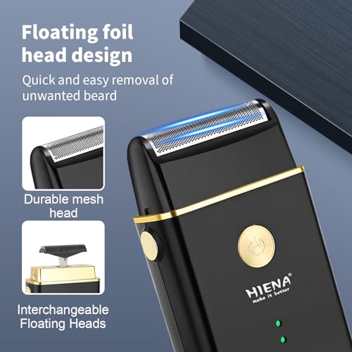 HIENA PRO Hair Clippers for Men Professional, Cordless Barber Clipper T-Blade Beard/Hair Trimmer Electric Razor Foil Shaver Set, Men's Hair Cutting Kit with LED Display, Barber or Home Use