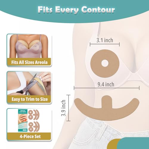 Silicone Scar Sheets for Breast, 8 Pieces Of Reusable Silicone Breast Scar Sheets, Effective Postoperative Scar Healing Solution, Promote Healing, Reduce Scar Appearance, Scar Care