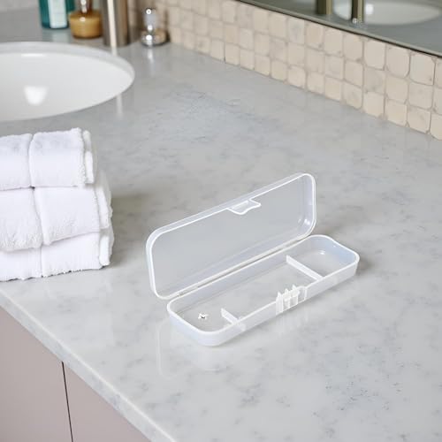 Transparent Shaving Box for Shaver Razor,Razor Protector Plastic Box Cover Container Storage for Manual System, Men Shaving Accessories