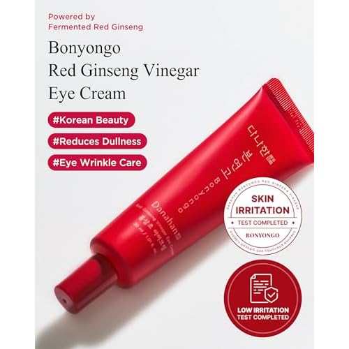 Bonyongo Red Ginseng Vinegar Eye Cream 1.01oz ? Korean Anti Aging & Firming Under Eye Treatment Cream for Youthful Radiant Skin - Helps Reduce the look of dark circles, Puffiness & Finelines