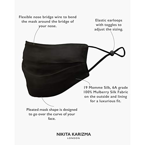 KARIZMA Beverly Hills Silk Face Mask Collection Pack. Fashionable Designer Face Mask for Women. Real Mulberry Silk Masks