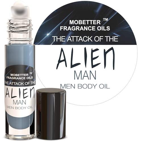 The Attack of The Alien Man Men Fragrance Body Oil, Oriental Woody, Long Lasting, Travel Size, Inspired by Alien Man