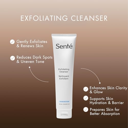 Sent? Exfoliating Cleanser | Gentle Chemical Exfoliator | Improves Skin Clarity by Diminishing Appearance of Dark Spots | Glycolic & Phytic Acid | 5.5 Fl oz