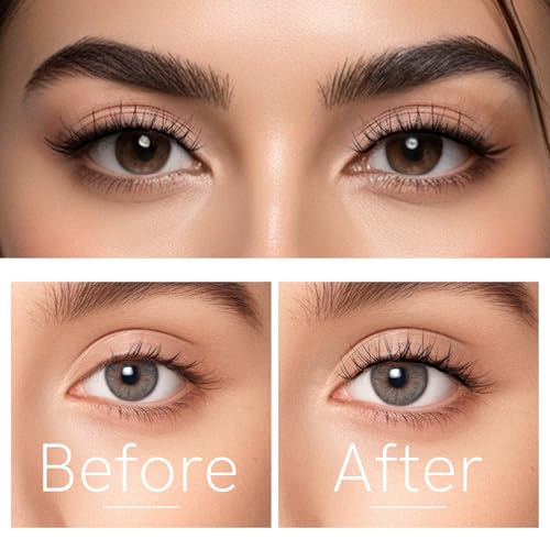 Self Adhesive Eyelashes Natural Wispy Clusters Press on Lash No Glue Needed Eyelash 10-12mm C Curl With Lash Tweezers Easy Apply on Lashes for Beginners (Daisy Style)