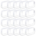 Tergy 20 Packs Clear Cosmetics Bags for Women Men Waterproof Toiletry Bags PVC Makeup Bags Organizer Case with Zipper for Travel Bathroom (White)