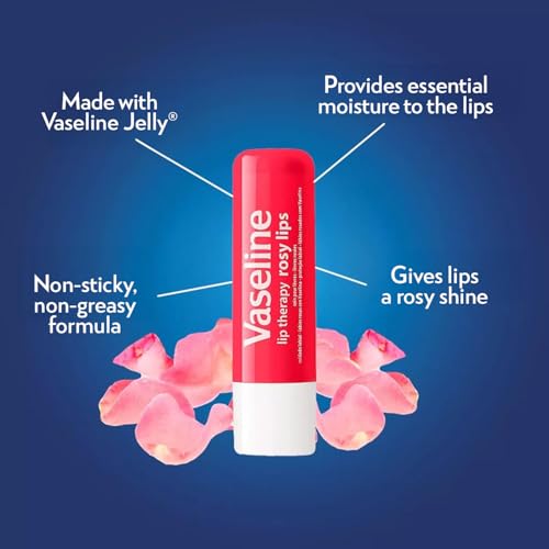Vaseline Lip Therapy Rosy Lips 8-Pack ? Moisturizing Lip Balm, Tinted, 0.16 Oz Ea