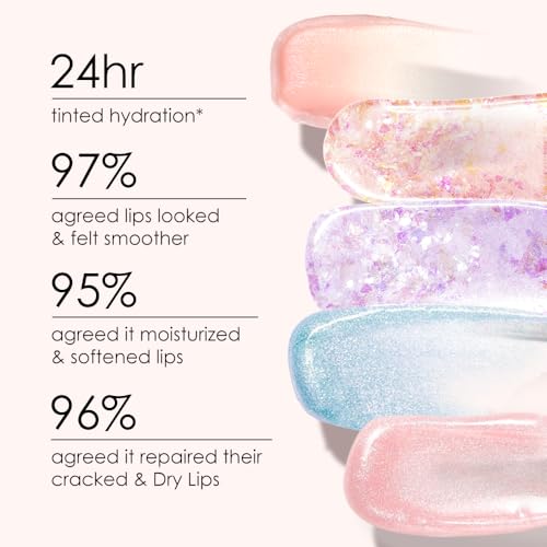 CATKIN Lip Balm Tinted Color Changing Lipstick Ultra Hydrating Lip Moistrurizer Lip Care with Vitamin E Nourishing For Cracked & Dry Lips 0.12 oz C04 Rainbow