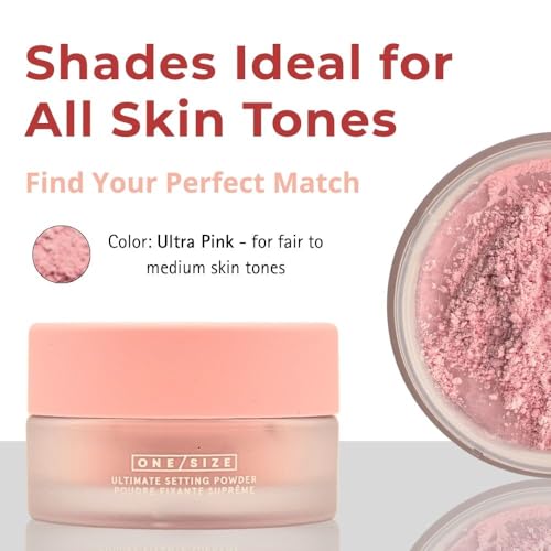 One Size Ultimate Blurring Setting Powder Travel Size - Ultra Pink - for Fair to Medium Skin Tones