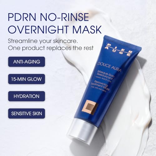 Pier Auge Facial Masks| Douce Aura Face Mask | Overnight Face Mask for Glass Glow Skin -Glowup & Hydrating, Firming and Moisturizing | PDRN Mask 50ml,1.69 fl.oz