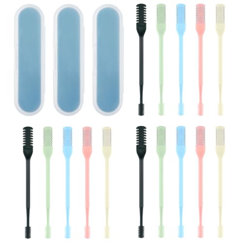15 Pcs 2 in 1 Nose Hair Razor,Manual Nose Hair Cutter for Women,Portable 360¡Æ Rotating Manual Noses Hairs Trimmer for Women,Double Sided Nasal Hairs Cutters for Men with Cleaning Brush