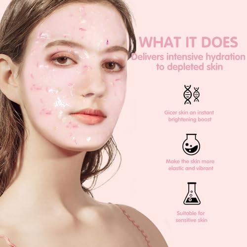 Jelly Mask For Facials Professional,Spa facial mask Rubber Mask, Moisturizing&Hydrating for Wrinkles&Acne,23 Fl Oz Jar Face Mask SkinCare,Natural Gel Face Masks Facial Mask (Himalayan salt)
