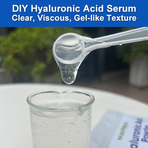 MAYKER Pure Hyaluronic Acid Powder 0.7 oz | High Molecular Weight, Cosmetic Grade | To Make 45+ oz Hydrating Serums For Skin Hydration, Clear, Gel-like Texture | No fillers, No Additives