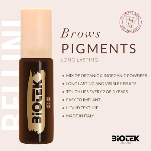 BIOTEK Brow Pigment Color for Long Lasting Makeup - Hybrid Long Lasting - Made in Italy (Bellini)