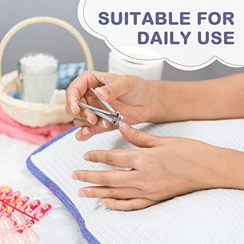 Hestya 300 Pieces Nail Clippers Bulk Stainless Steel Clipper Bulk Flat Toenail Clippers Portable Sturdy Nail Cutter Manicure Trimmer Curved Edge Pedicure for Men Women Toe Travel