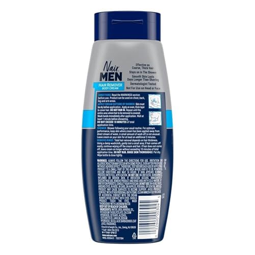 Nair Men Hair Removal Body Cream, 12 Ounce (Pack of 2)