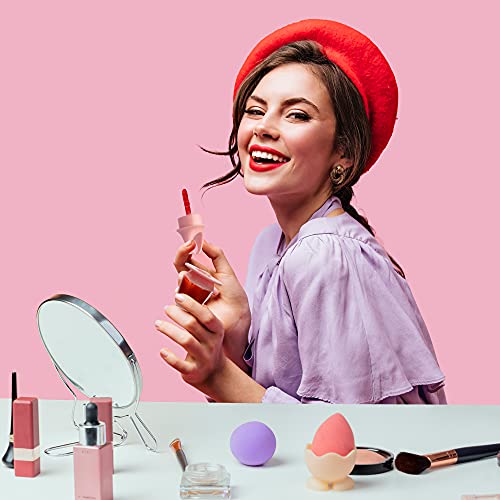 RONRONS 20 Pieces 8ml Diamond Ring Shape Empty Lip Gloss Tube Feeding Bottle Plastic Refillable Lipgloss Bottles Container Clear Lip Glaze Tube with Wand Lip Oil Vials DIY Makeup Holder